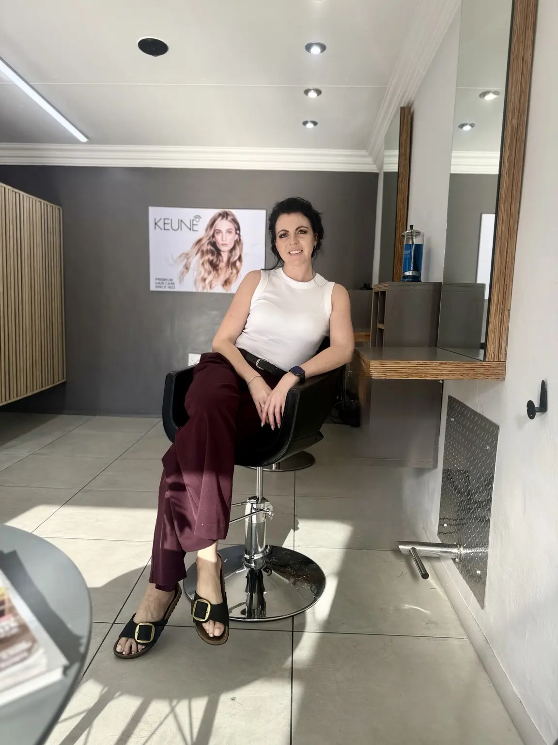 Elana, owner and stylist at His & Her Hair Co