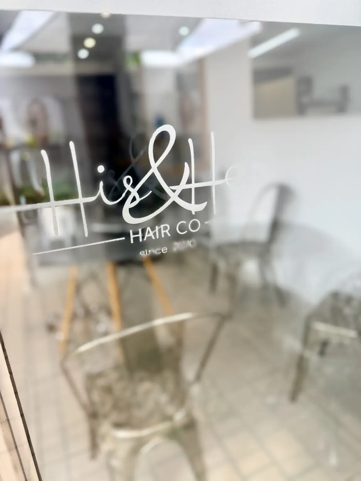 His & Her Hair Co salon entrance